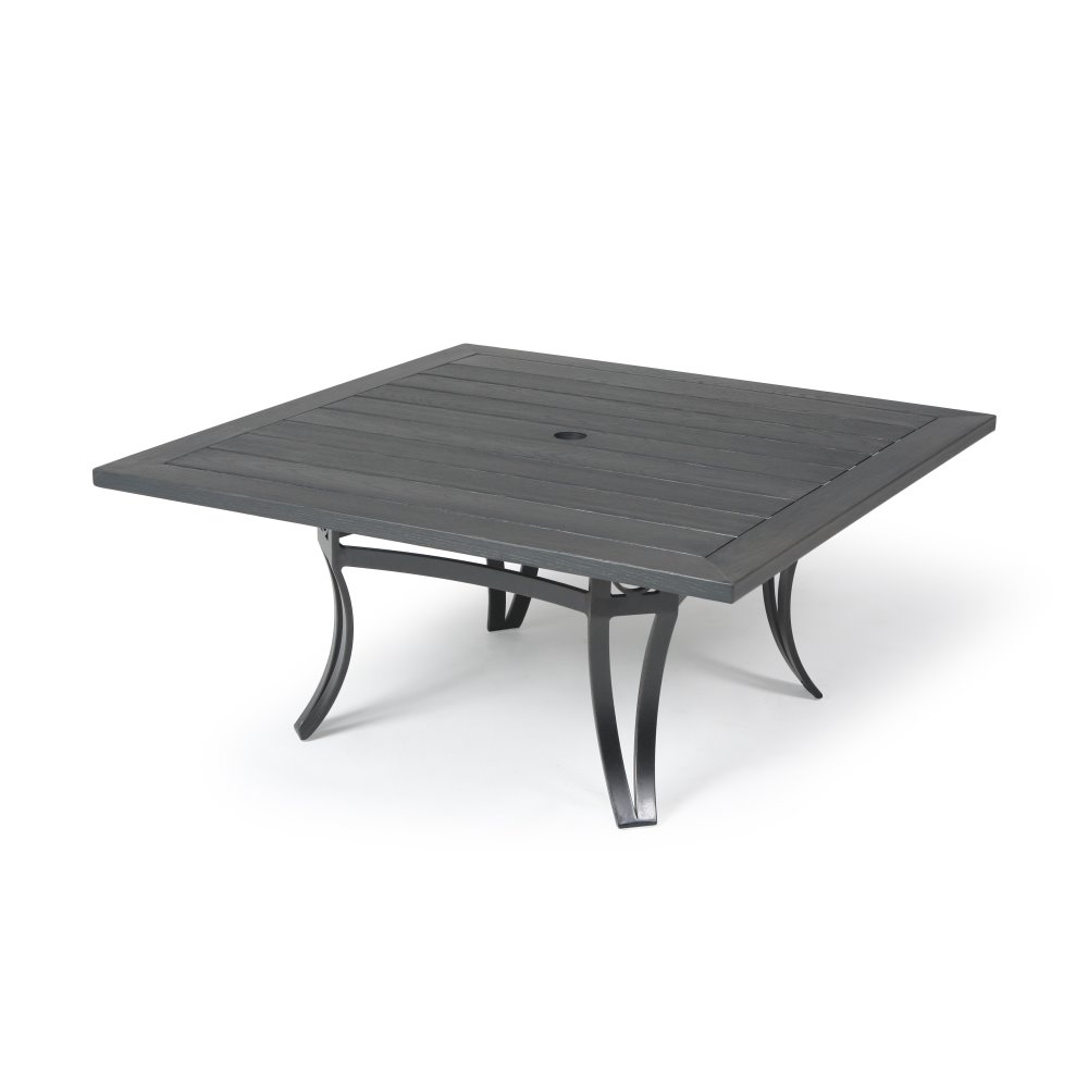 Mallin Salinas Woodgrain 43" Square Chat Height Umbrella Table - BC7142-W142U