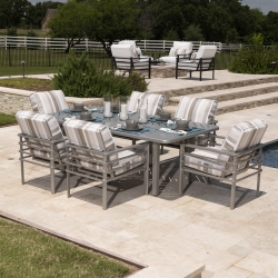 Mallin Sarasota Modern Outdoor Dining Set for 6 - ML-SARASOTA-SET2