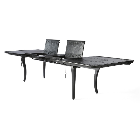 Terra Bella Rectangular Extension Umbrella Dining Table - 86" to 128" - 2-820U