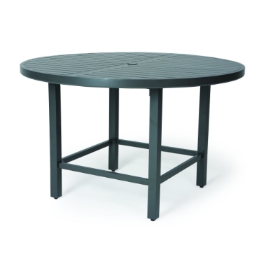 Mallin Trinidad Slat 60" Counter Height Umbrella Table - 3-D060U
