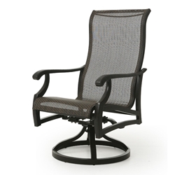 Mallin Turin Sling Swivel Rocker Dining Arm Chair - TX-163