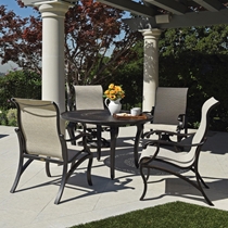 Volare Sling Traditional Patio Dining Set for 4