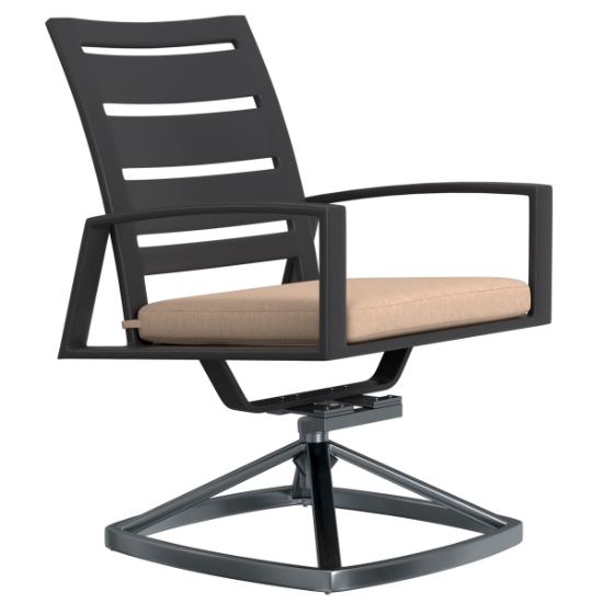 OW Lee Arc Swivel Rocker Dining Arm Chair - 3433-SR