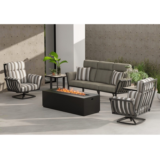 Aris Max Patio Set with Sofa and Swivel Rockers