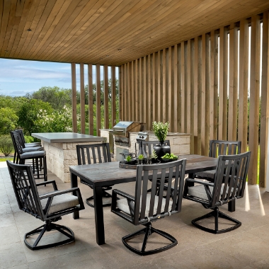 OW Lee Aris Dining Set with Dekton Table - OW-ARIS-SET9