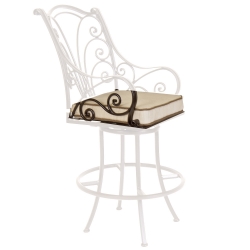 OW Lee Ashbury Swivel Counter Stool with Arms Cushion - OW84-S-SCS