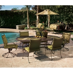 OW Lee Avalon Traditional Wrought Iron Patio Dining Set
