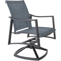 OW Lee Avana Sling Swivel Rocker Dining Arm Chair - 65192-SR
