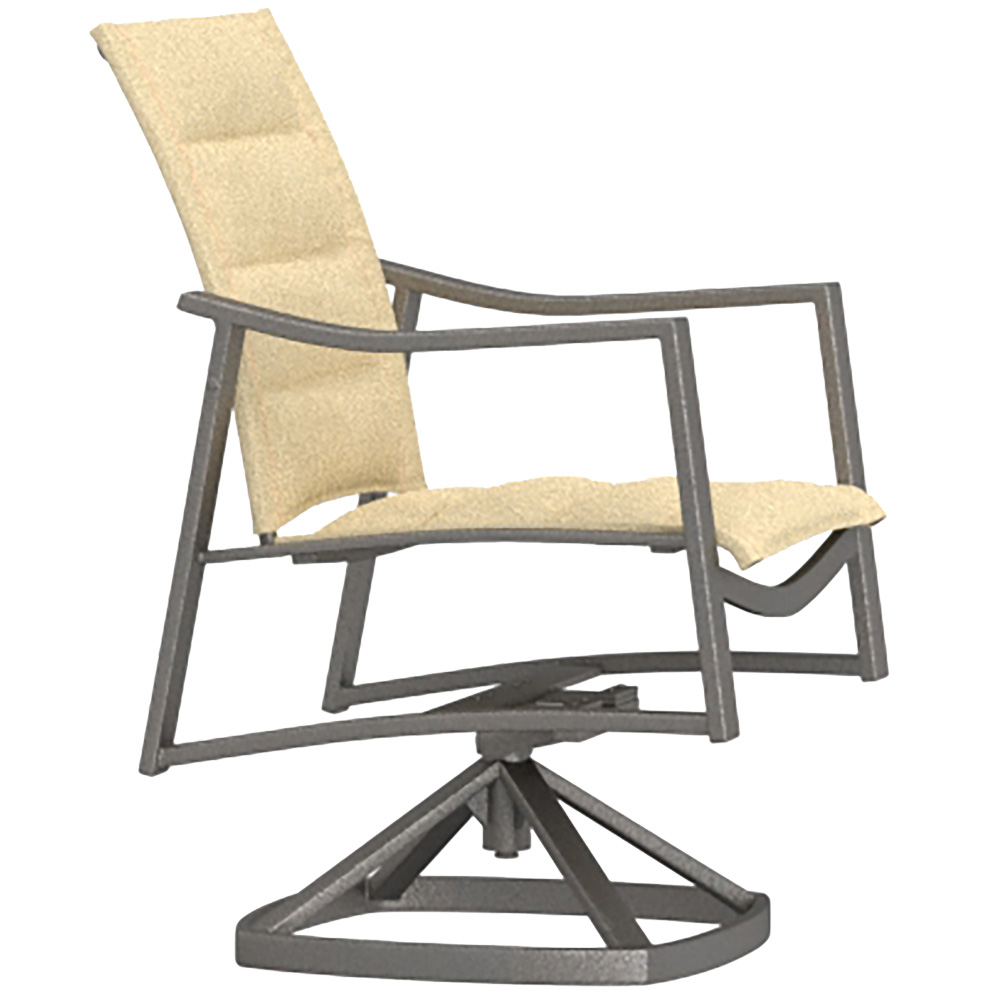 OW Lee Avana Padded Sling Swivel Rocker Dining Chair - 65192P-SR