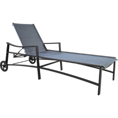 OW Lee Avana Sling Adjustable Chaise with Wheels - 65198-CHW