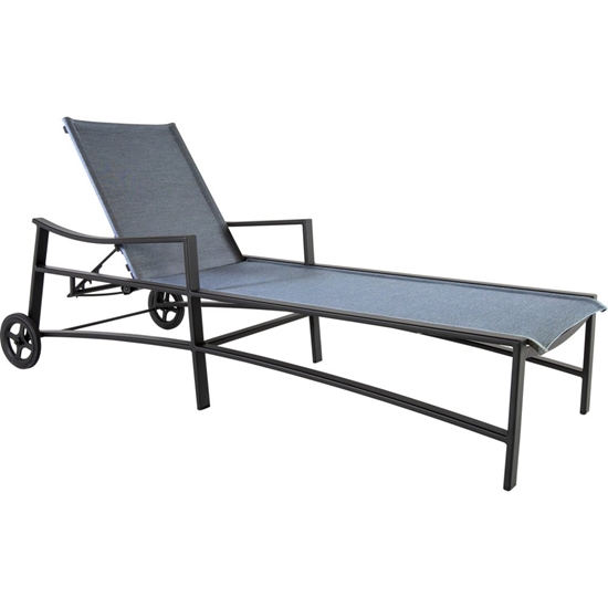 Avana Sling Adjustable Chaises with Wheels