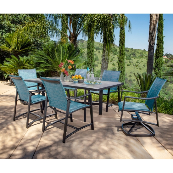 OW Lee Avana Sling Modern Outdoor Dining Set for 6 - OW-AVANA-SET4