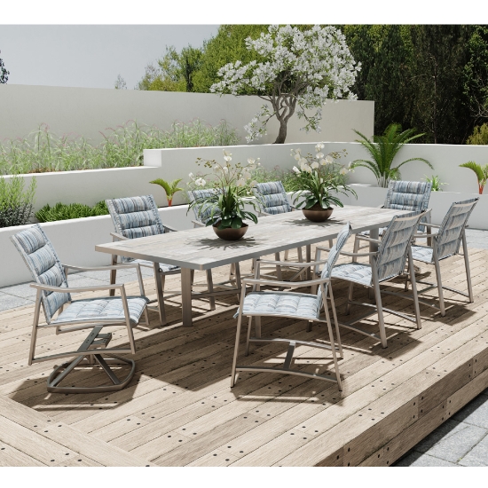 120" x 42" Porcelain Tile Top Dining Table - P-42120RTD-DT10