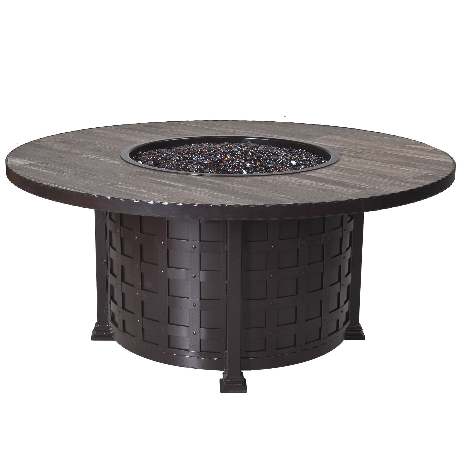 OW Lee Classico 54 inch Round Chat Height Fire Pit Table - 51-10C