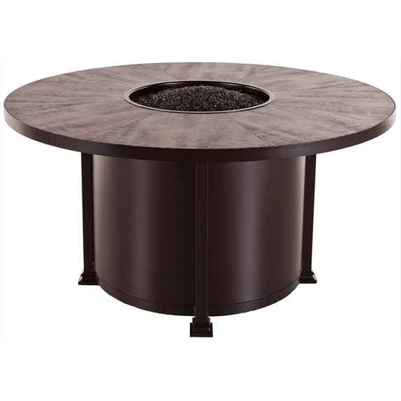 Ow Lee Santorini 54 Round Dining, Round Tile Fire Pit Table