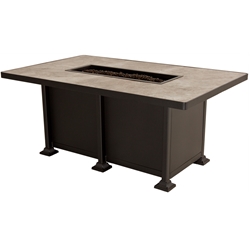 OW Lee Vulsini Rectangle Chat Height Fire Pit Table - 5120-3658C