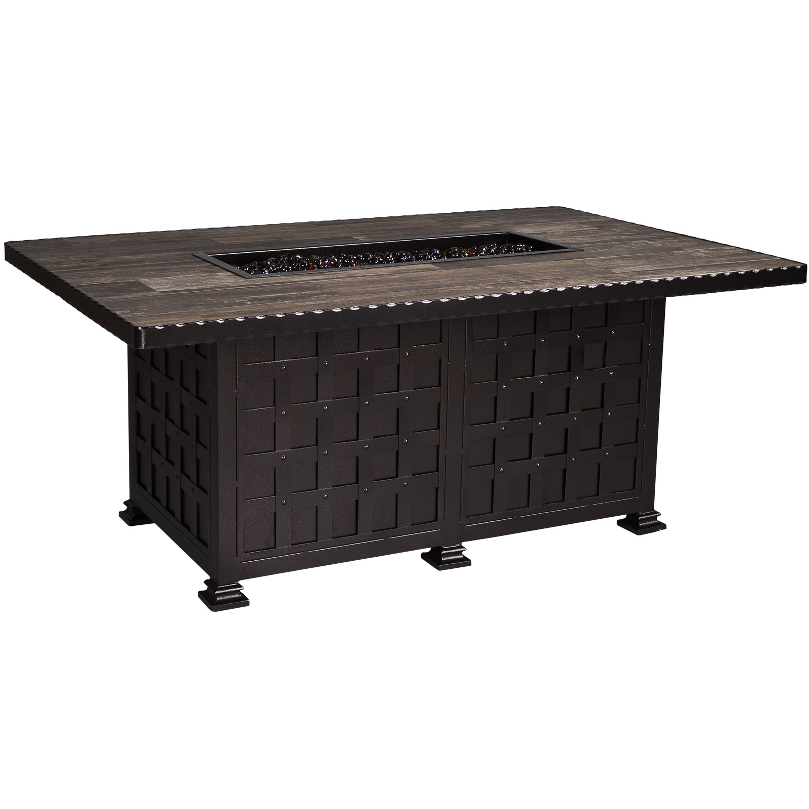 OW Lee Classico 36 inch by 58 inch Chat Height Fire Pit Table - 51-36C