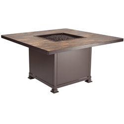 OW Lee Santorini 42" Square Chat Height Fire Pit Table - 5110-42SQC