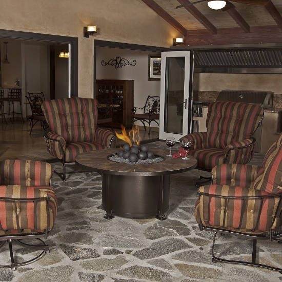 OW Lee Fire Table with Monterra Collection