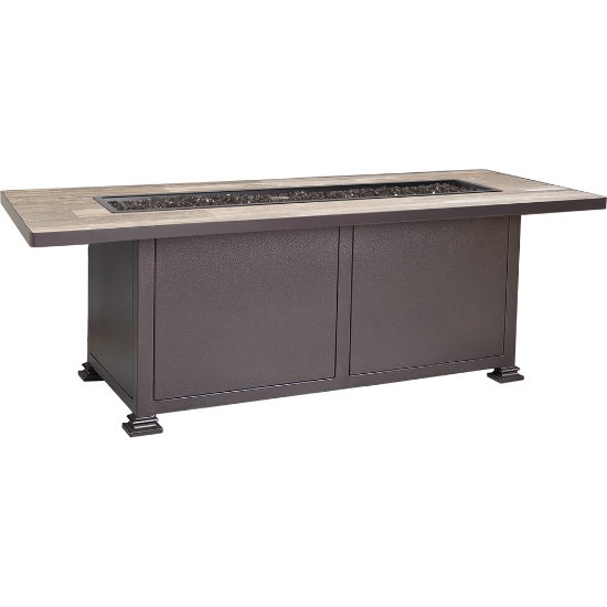 Santorini 72" x 28" Iron Occasional Fire Table