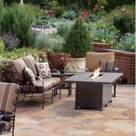 OW Lee Classico-W 4 Piece Fire Pit Lounge Set - OW-CLASSICOW-SET3