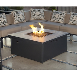 OW Lee Creighton 42 Inch Square Occassional Height Fire Pit Table - 51-187CR