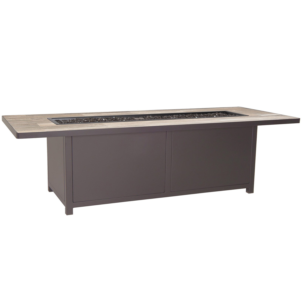 OW Lee Elba 28" x 72" Rectangle Occasional Aluminum Fire Pit - 5122-2872O