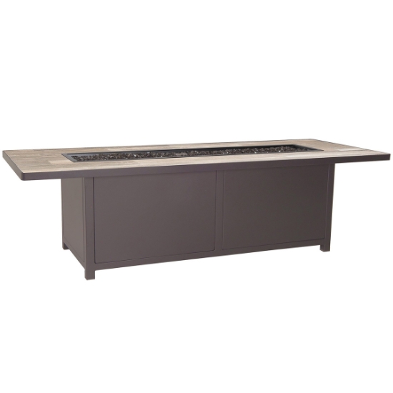 OW Lee Elba 28" x 72" Rectangle Occasional Aluminum Fire Pit - 5122-2872O