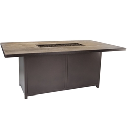 OW Lee Elba 42" x 72" Dining Height Fire Table - 5122-4272D