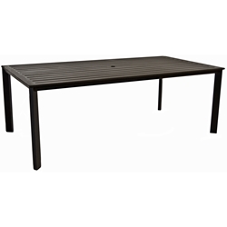 Gios Aluminum Slatted Top Rectangle Dining Table - 45-4584DTU