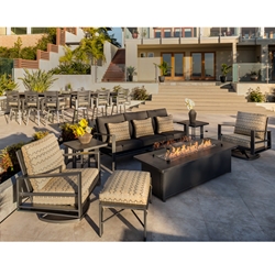 OW Lee Gios Modern Fire Pit Patio Set - OW-GIOS-SET5