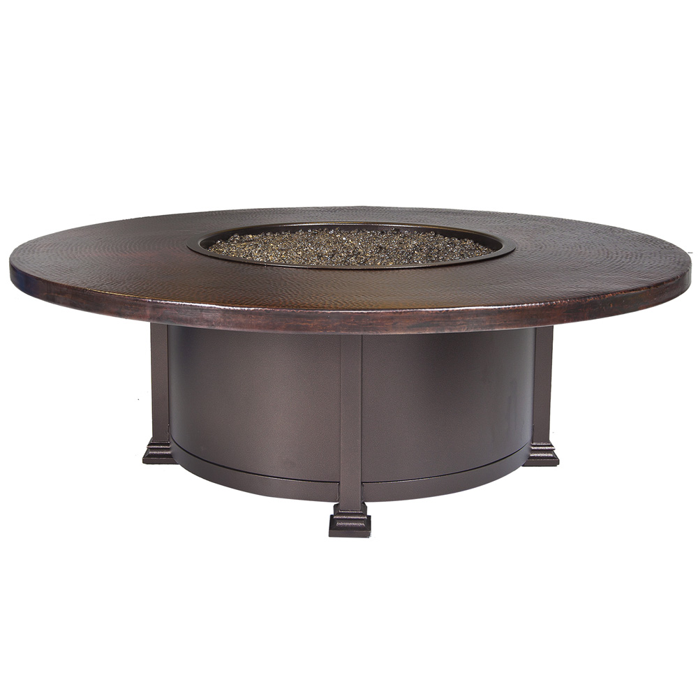 Ow Lee 54 Round Occasional Hammered, Ow Lee Fire Pit Table Reviews