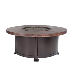 OW Lee OW Lee 36" Round Occasional Height Hammered Copper Fire Pit - 5130-36RDO