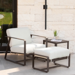 OW Lee Horizon Lounge Chair and Ottoman Patio Set - OW-HORIZON-SET3