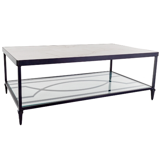 OW Lee Kensington 50" x 38" Coffee Table with Shelf - 91-OTS2850RT