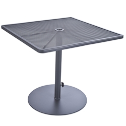 OW Lee 34 Inch Square Pedestal Dining Table with Umbrella Hole - 39-DT34SQ