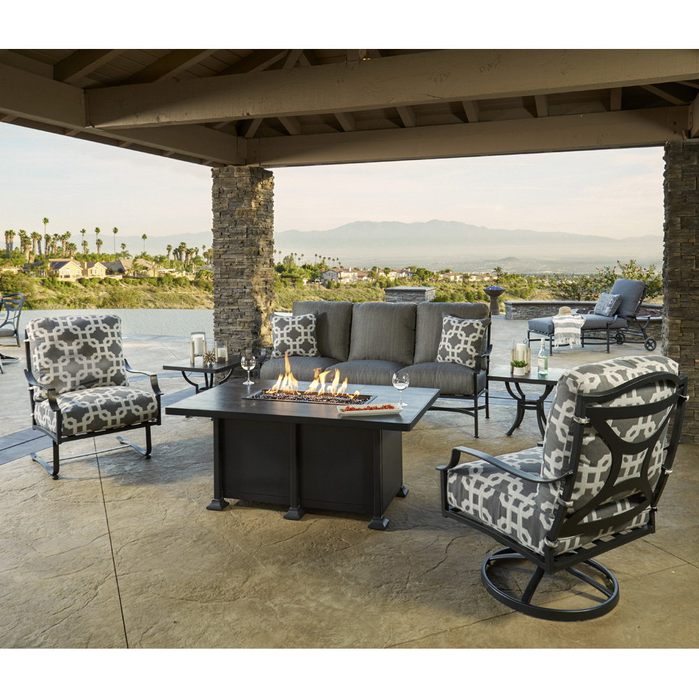OW Lee Madison Patio Sofa Set with Fire Table - OW-MADISON-SET5