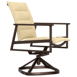 OW Lee Marin Padded Sling Swivel Rocker Dining Arm Chair - 37192P-SR