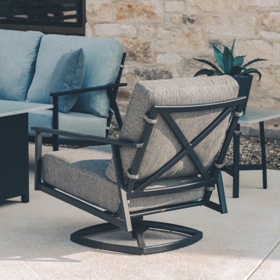 OW Lee Marin Swivel Rocker Lounge Chairs back