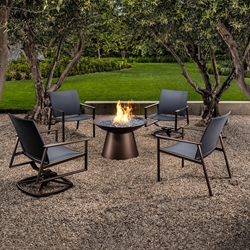 OW Lee Marin Flex Comfort Lounge Chair Set with Basso Fire Pit - OW-MARIN-SET3