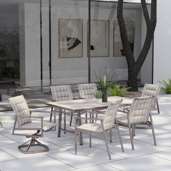 Marin Padded Sling Dining Set for 6