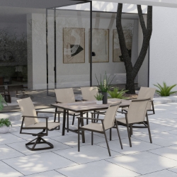 OW Lee Marin Sling Patio Dining Set - OW-MARIN-SET9