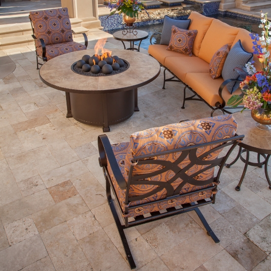 54" Round Santorini Occasional Height Fire Pit - 5110-54RDO