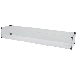 OW Lee Large Rectangle Glass Fire Pit Guard - 51-145G