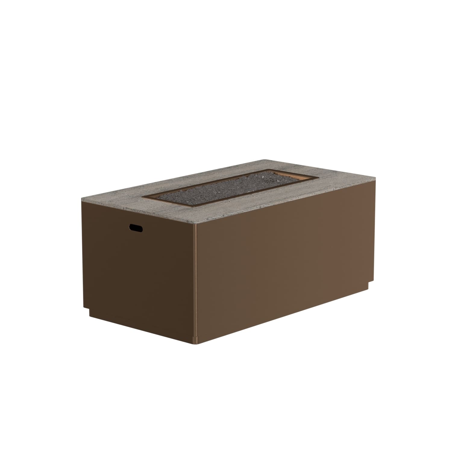 OW Lee Moda 25" x 45" Aluminum Occasional Height Fire Pit with Dekton Top - 5153-2545O