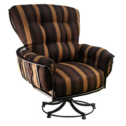 Warehouse Sale OW Lee Monterra Swivel Rocker Lounge Chair - Textured Black with Alcazar Chestnut