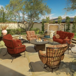 OW Lee Monterra Lounge Set with Fire Pit Table