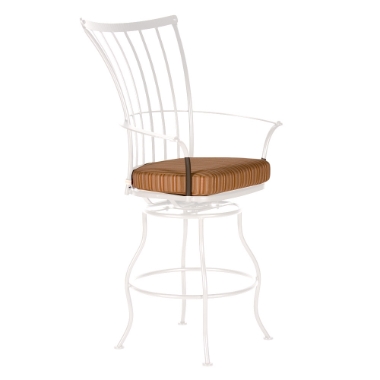 OW Lee Monterra Swivel Counter Stool With Arms Cushion - OW04-S-SCS