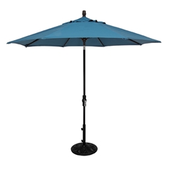 OW Lee 9 Foot Collar Tilt Market Umbrella with Black Frame - U-9MK