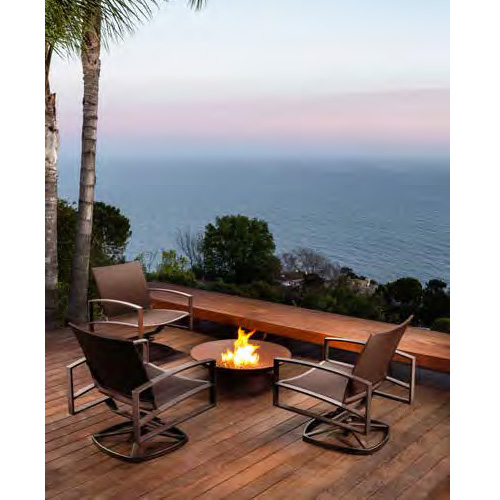 OW Lee Pacifica Sling Lounge and Fire Pit Set